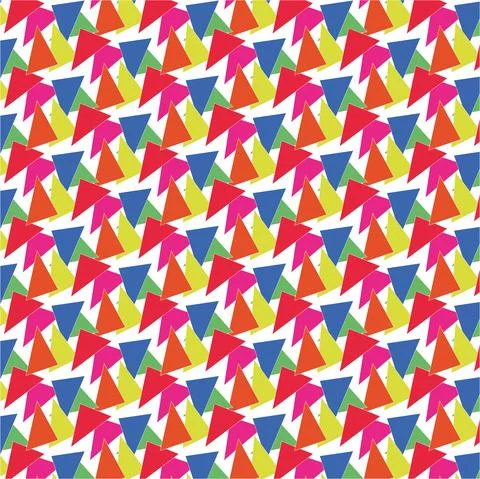 Pattern with colored chaotic tereangles Stock Illustration