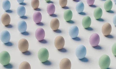 Pattern of colored eggs Stock Photos