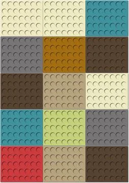 A pattern of colored geometric elements in the form of circles. Stock Illustration