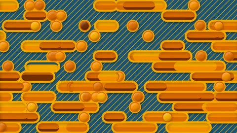 Pattern of colored geometric shapes digital seamless loop animation 3d rendering Stock Footage 170307843