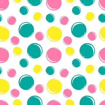 Pattern colored gum bubbles イラスト素材