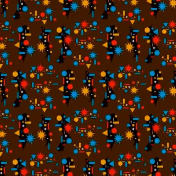 The pattern of colored objects Illustrazione stock