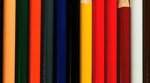 Pattern of colored pencil crayons Stock Footage 20544513