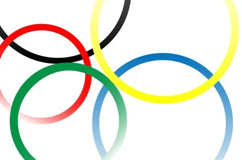 Pattern with colored rings. Chaotic rings on a white background. Vector graph Stock Illustration