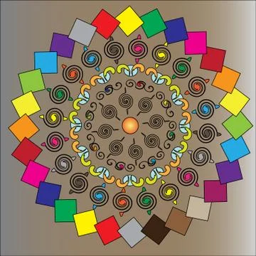 The pattern of colored shapes Stock Illustration