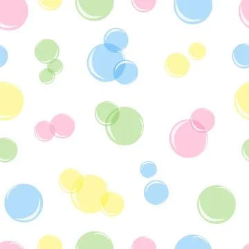 Pattern colored soap bubbles Stock Illustration