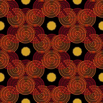 The pattern of colored spirals Stock Illustration
