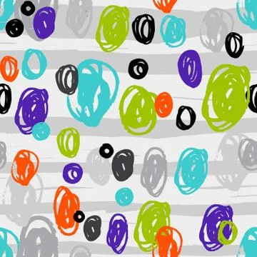 THE PATTERN OF COLORED SPOTS ON A STRIPED BACKGROUND Illustrazione stock
