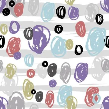 THE PATTERN OF COLORED SPOTS ON A STRIPED BACKGROUND Stock Illustration