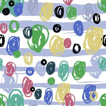 THE PATTERN OF COLORED SPOTS ON A STRIPED BACKGROUND Stock Illustration