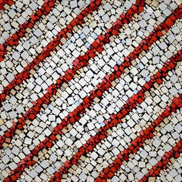 Pattern of colored stones or tiles on the path stripes for design Illustrazione stock