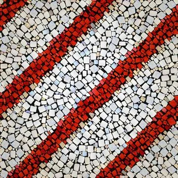 Pattern of colored stones or tiles on the path stripes for design Stock Illustration