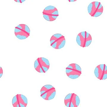 Pattern colorful bath bomb creating relaxing spa experience イラスト素材