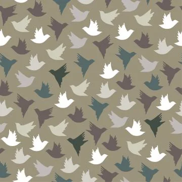 Pattern of colorful birds Stock Illustration