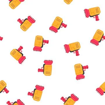Pattern colorful bubble gun toy cartoon vector Stock Illustration