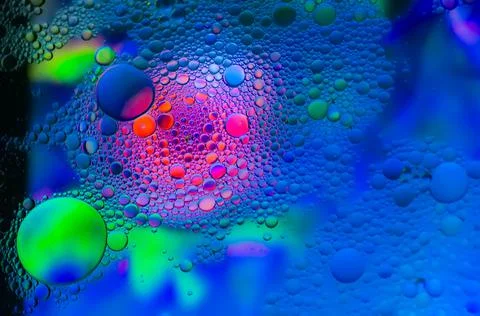 Pattern of colorful bubbles 스톡 사진