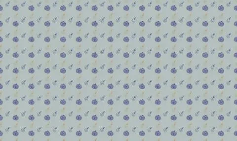 Pattern of colorful circles on light blue background Stock Illustration