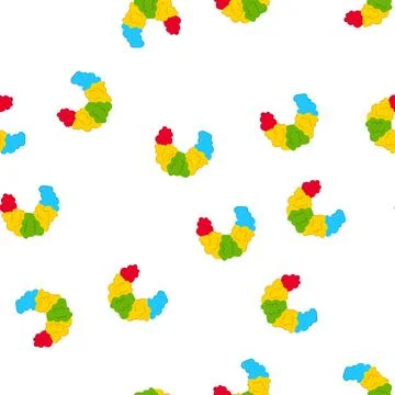 Pattern colorful clown wig representing fun and entertainment Stock Illustration