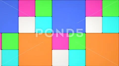 Pattern from colorful cubes of different sizes Stock-Illustration