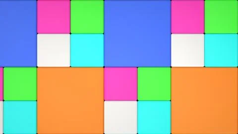 Pattern from colorful cubes of different sizes Stock Illustration