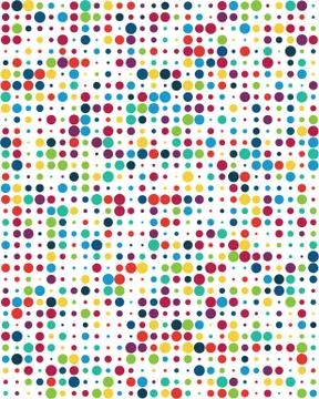 Pattern with colorful dots Stock Illustration