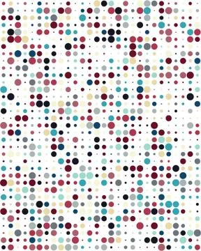 Pattern with colorful dots Stock Illustration