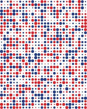 Pattern with colorful dots Stock Illustration