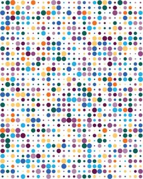 Pattern with colorful dots Stock Illustration