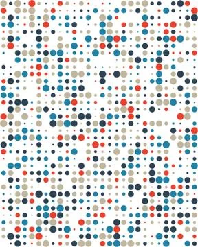 Pattern with colorful dots Stock Illustration