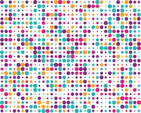 Pattern with colorful dots Stock Illustration