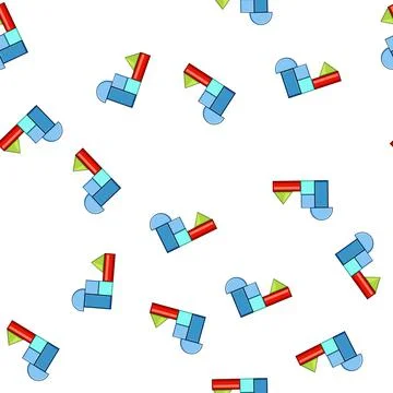 Pattern Colorful geometric building blocks forming abstract structure Illustrazione stock