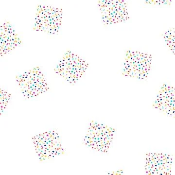 Pattern Colorful geometric confetti scattering party celebration background Stock Illustration