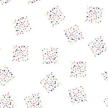 Pattern Colorful geometric confetti scattering creating festive background Stock Illustration