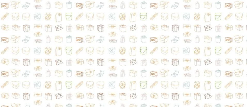 Pattern with colorful gift boxes. Pattern for fabric print 스톡 일러스트