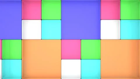 Pattern from colorful glass cubes of different sizes Illustrazione stock