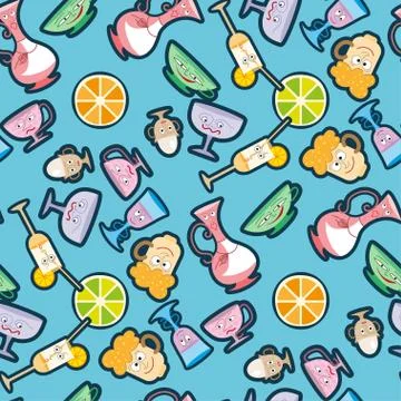 Pattern of colorful glasses Stock Illustration