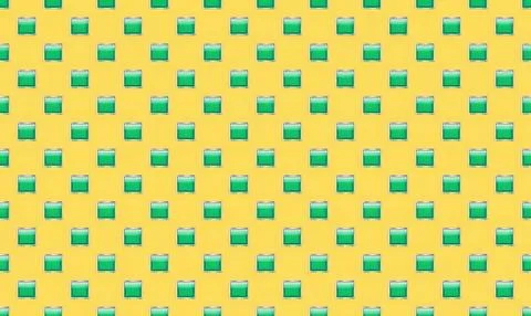 Pattern of colorful laptops on yellow background Stock Illustration