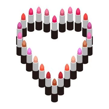 Pattern of colorful lipsticks vector illustration Stock Illustration