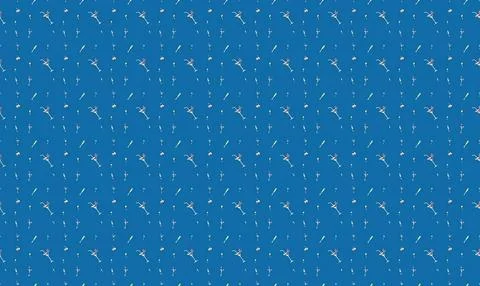 Pattern of colorful pinwheels on blue background Stock Illustration