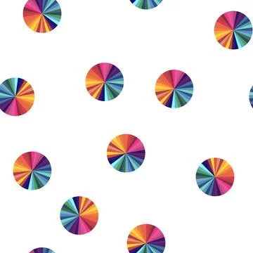 Pattern Colorful radial burst spectrum creating vibrant color wheel Stock Illustration
