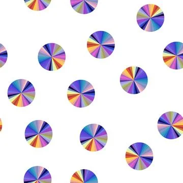 Pattern Colorful radial spectrum dividing circular shape design Stock Illustration