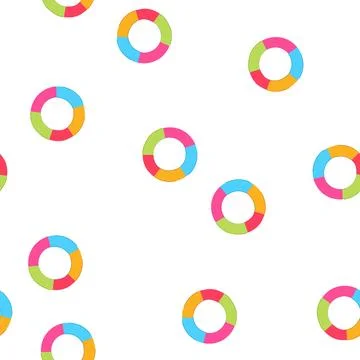 Pattern colorful ring chart illustrating data analysis and business statistic 스톡 일러스트