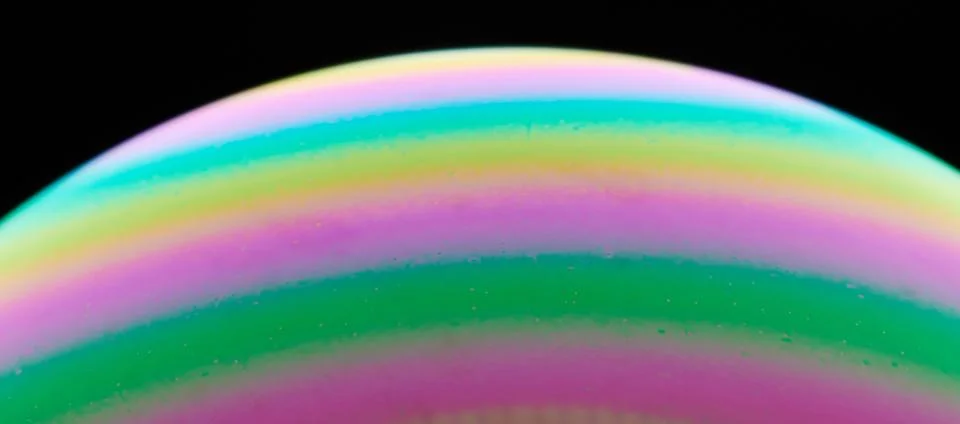 Pattern of colorful soap bubble Foto stock