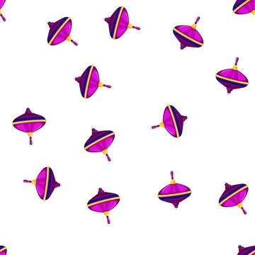 Pattern colorful spinning top toy cartoon vector Illustrazione stock