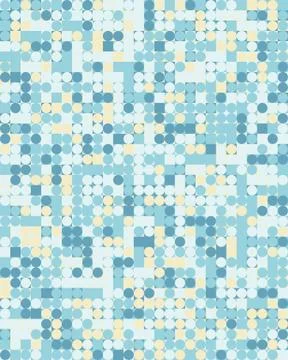 Pattern with colorful squares and round Stock Illustration