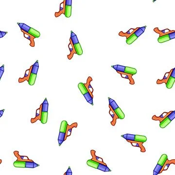 Pattern Colorful water blaster toy for summer play Stock Illustration