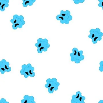 Pattern colors psychedelic smile cartoon vector Stock Illustration