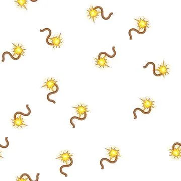 Pattern combustion dynamite fuse cartoon vector 库存插图