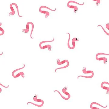 Pattern comedy worm cartoon cartoon vector Stock Illustration