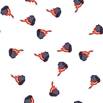 Pattern comet falling meteor cartoon vector Stock Illustration